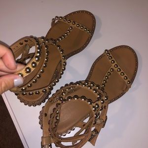 Ash gold studded sandals
